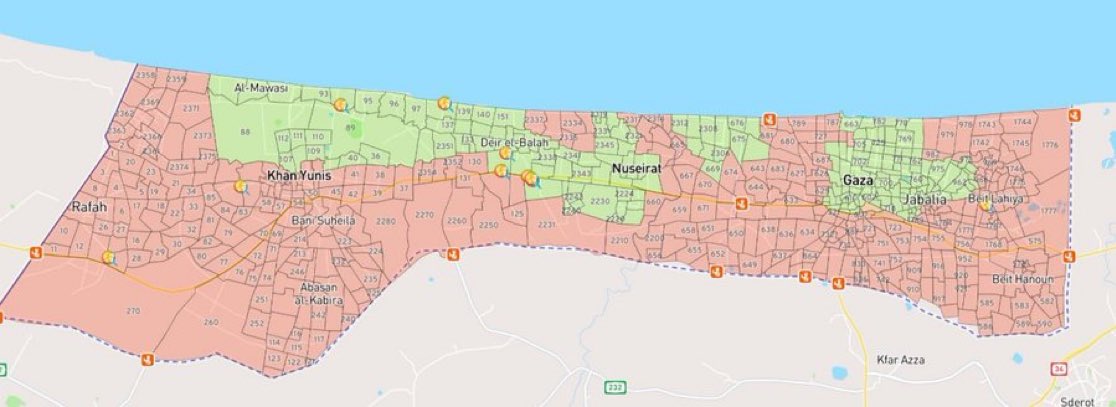 Gaza Map Shows No Safe Zones Amid Evacuation Orders