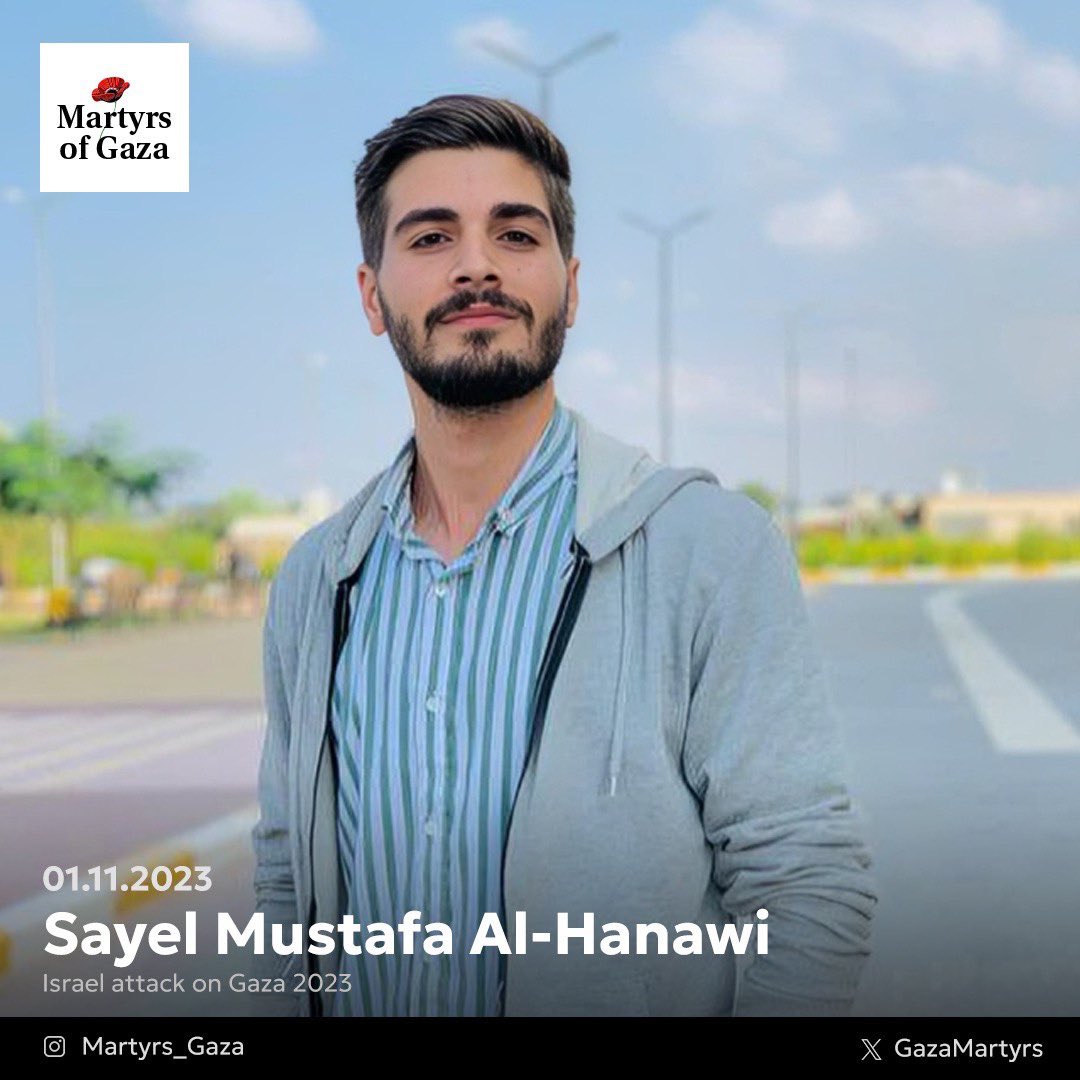 Sayel Mustafa Al-Hanawi martyred in Jabalia Gaza with family
