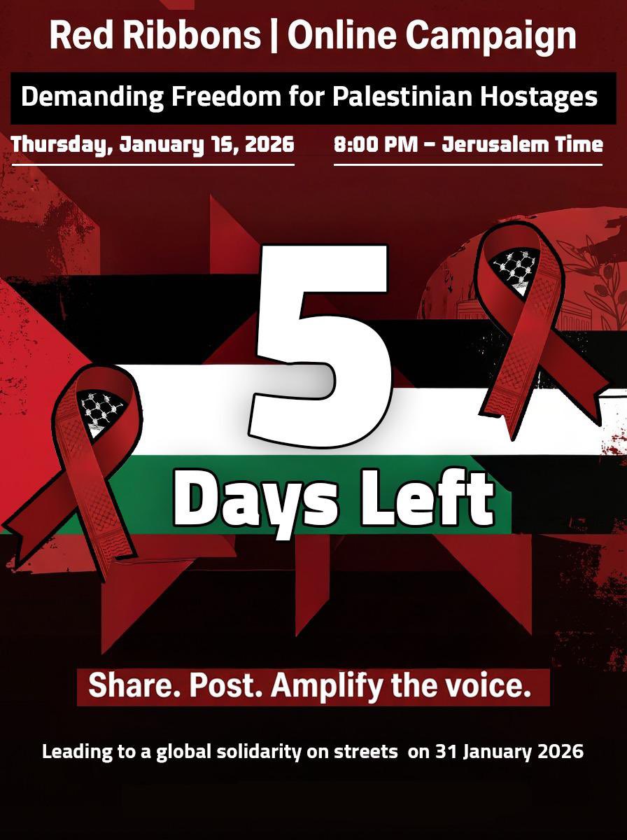 Red Ribbons Online Action for Palestinian Hostages Freedom