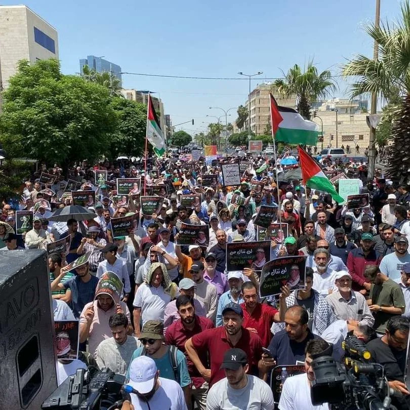 Thousands Protest Israeli Gaza Occupation at Amman Embassy