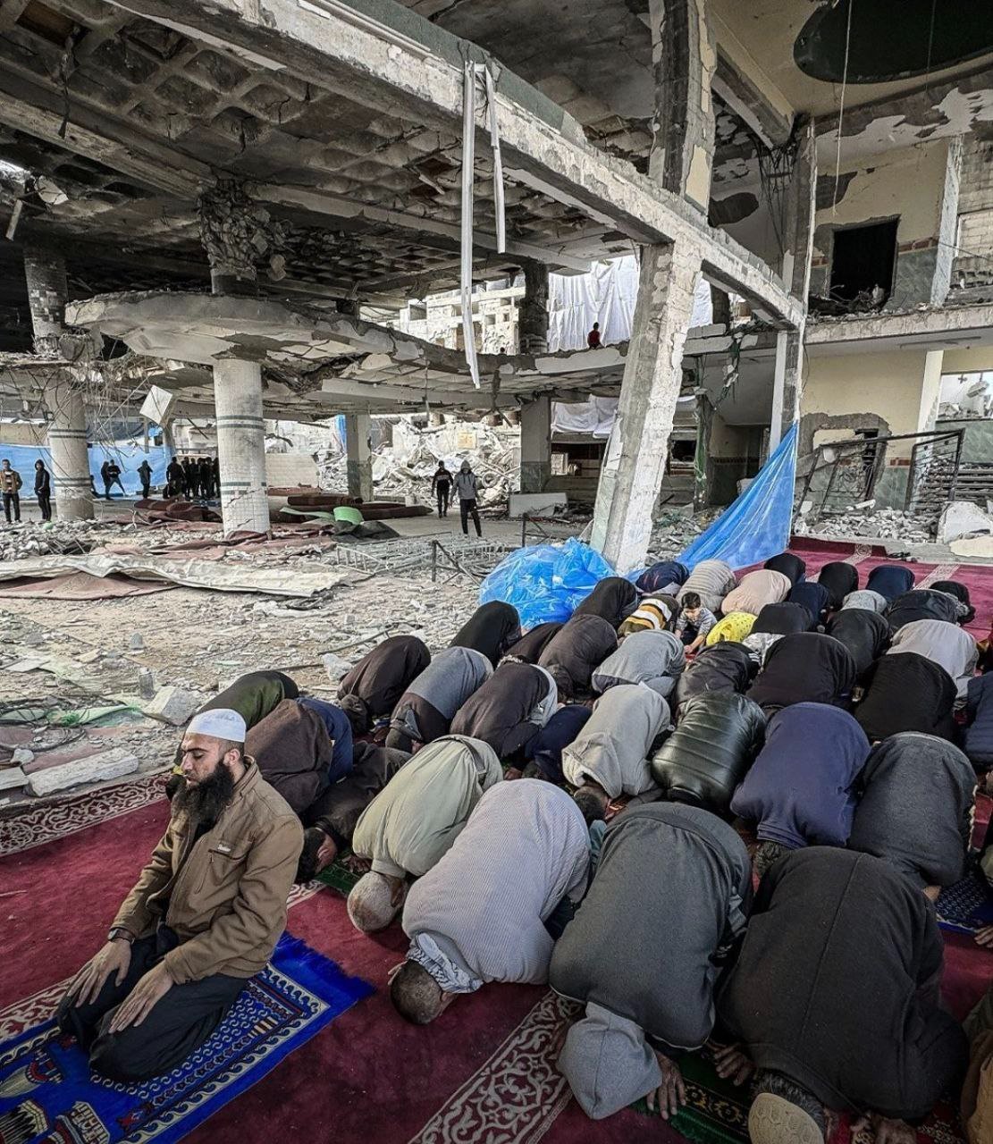 Fajr Prayer Among Ruins in Gaza Under Israeli Occupation