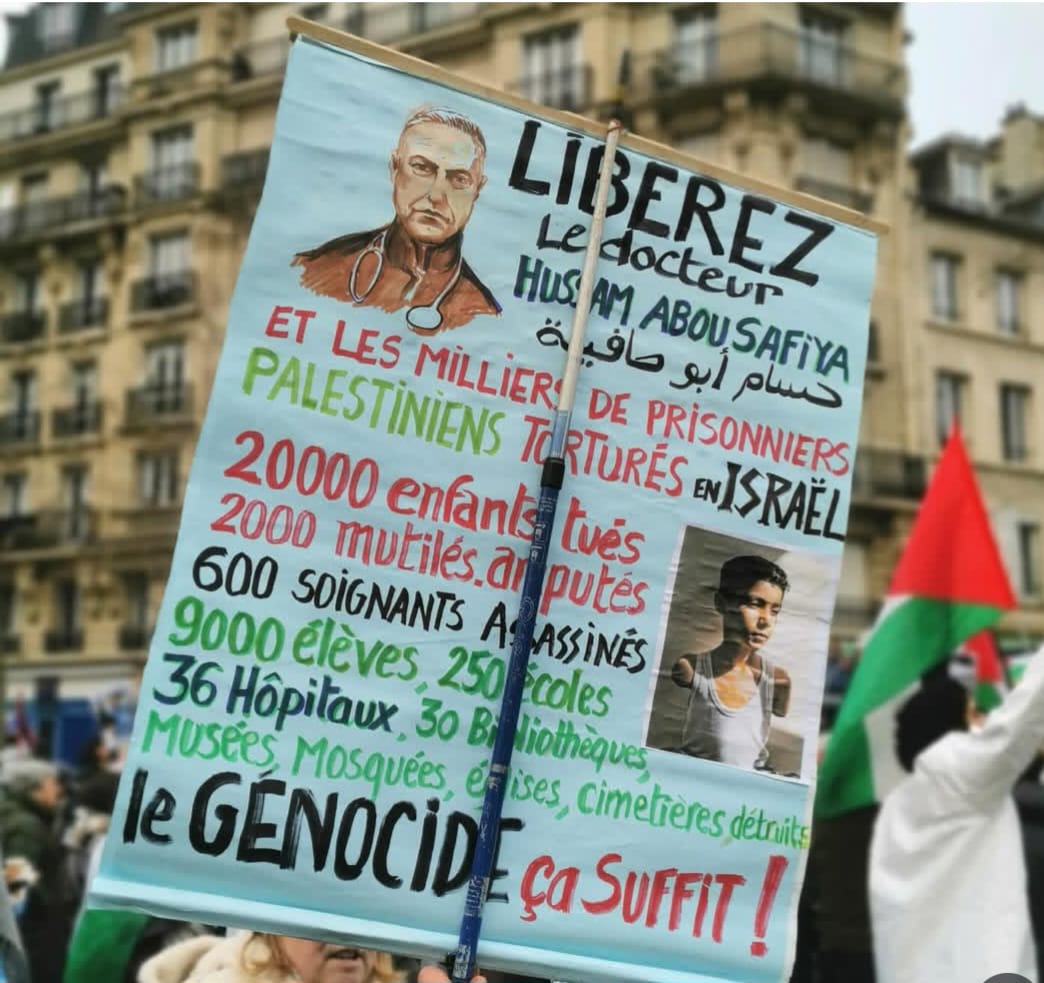 Soignants français manifestent contre l’enlèvement de travailleurs palestiniens