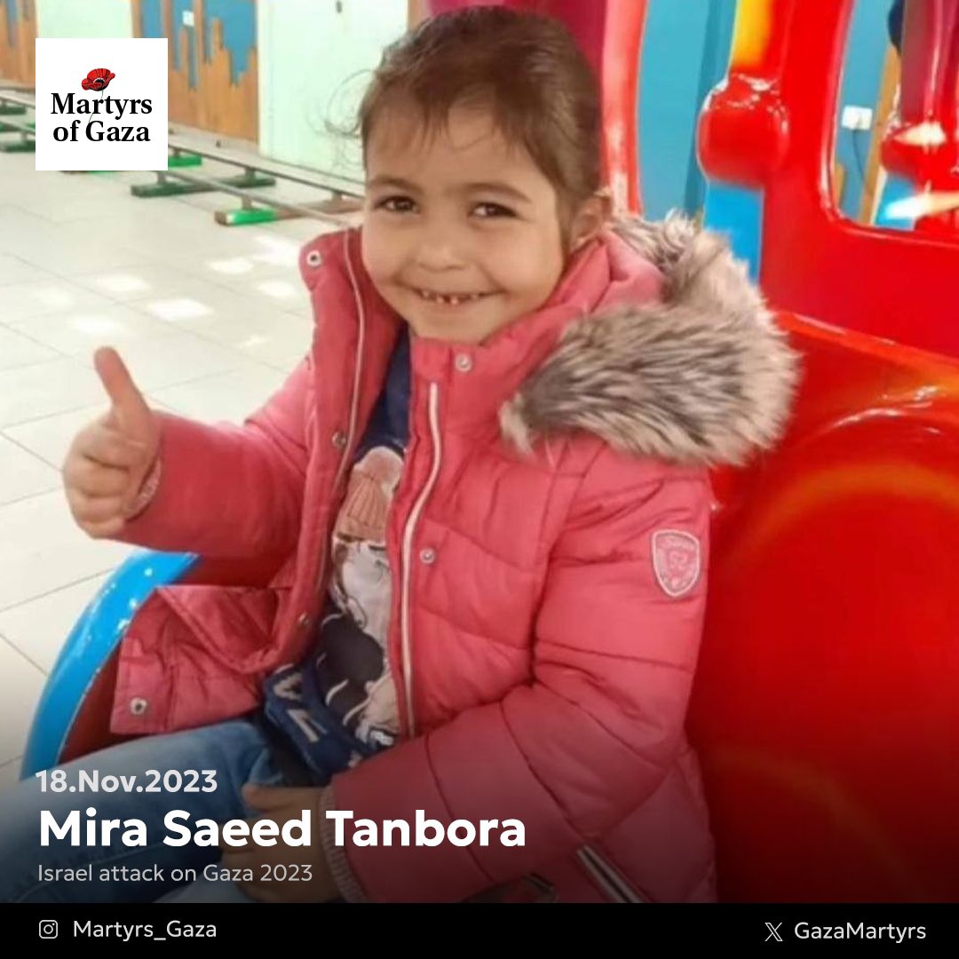 Mira Saeed Tanbora: Child Casualty Account from Gaza