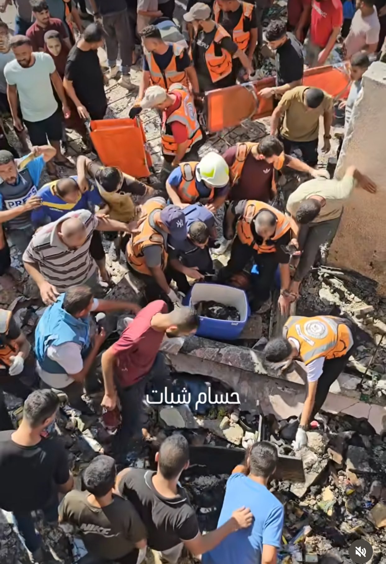 Casualties from Israeli bombing of Gaza school shelter
