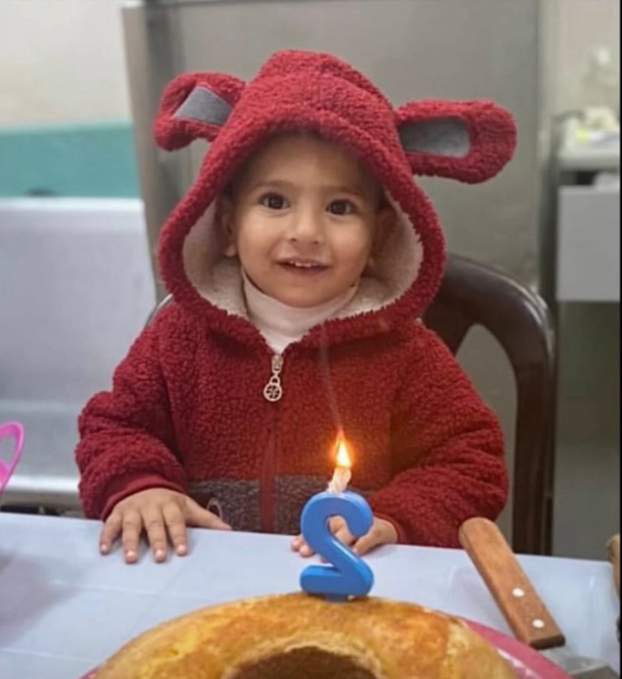 Two-year-old Gaith Al-Qrainawi killed in Gaza airstrike