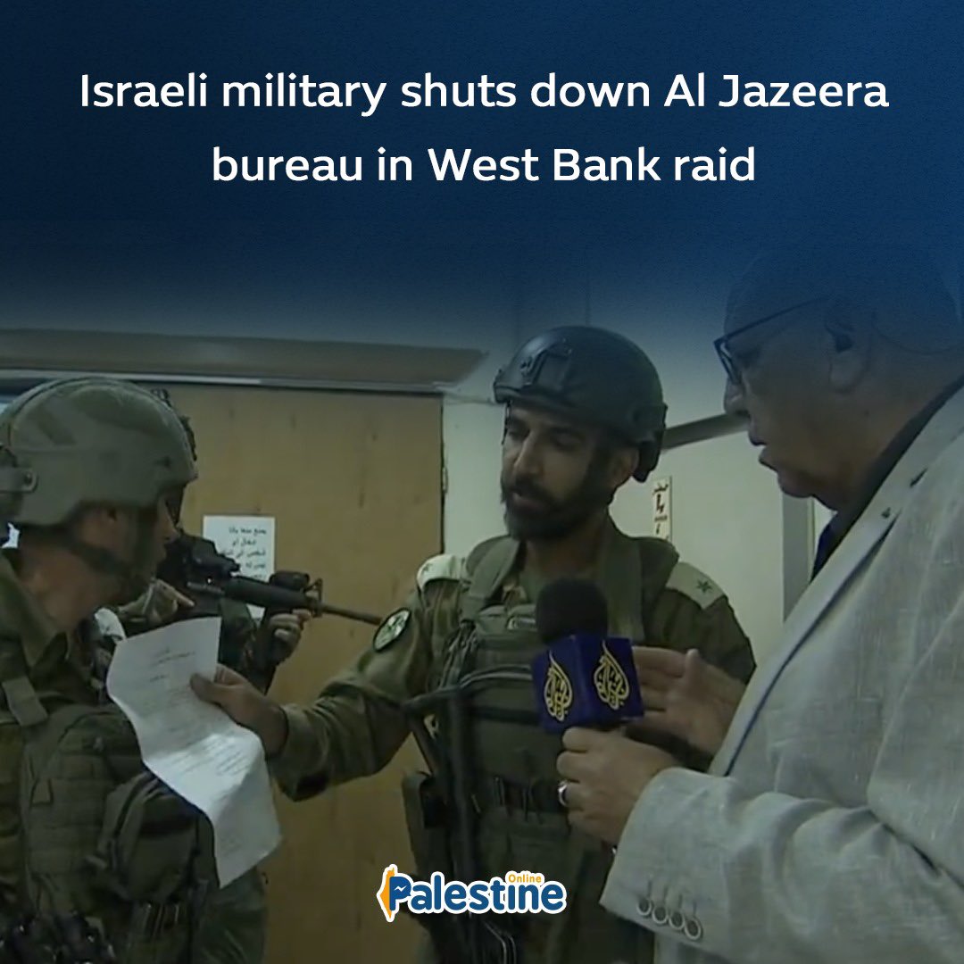 Israeli forces raid Al Jazeera office, issue 45-day closure order