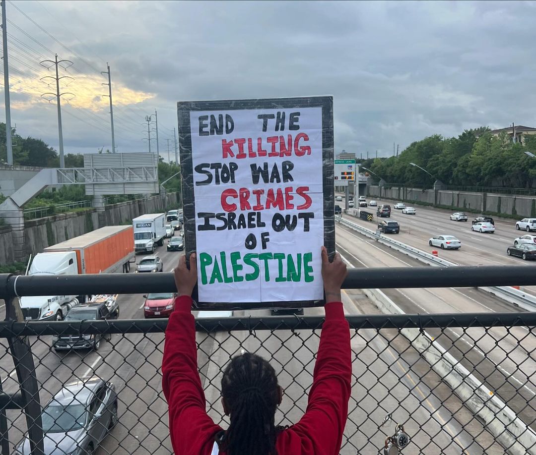 Houston Activists Protest Israeli Strike on Khan Yunis Tent Camp