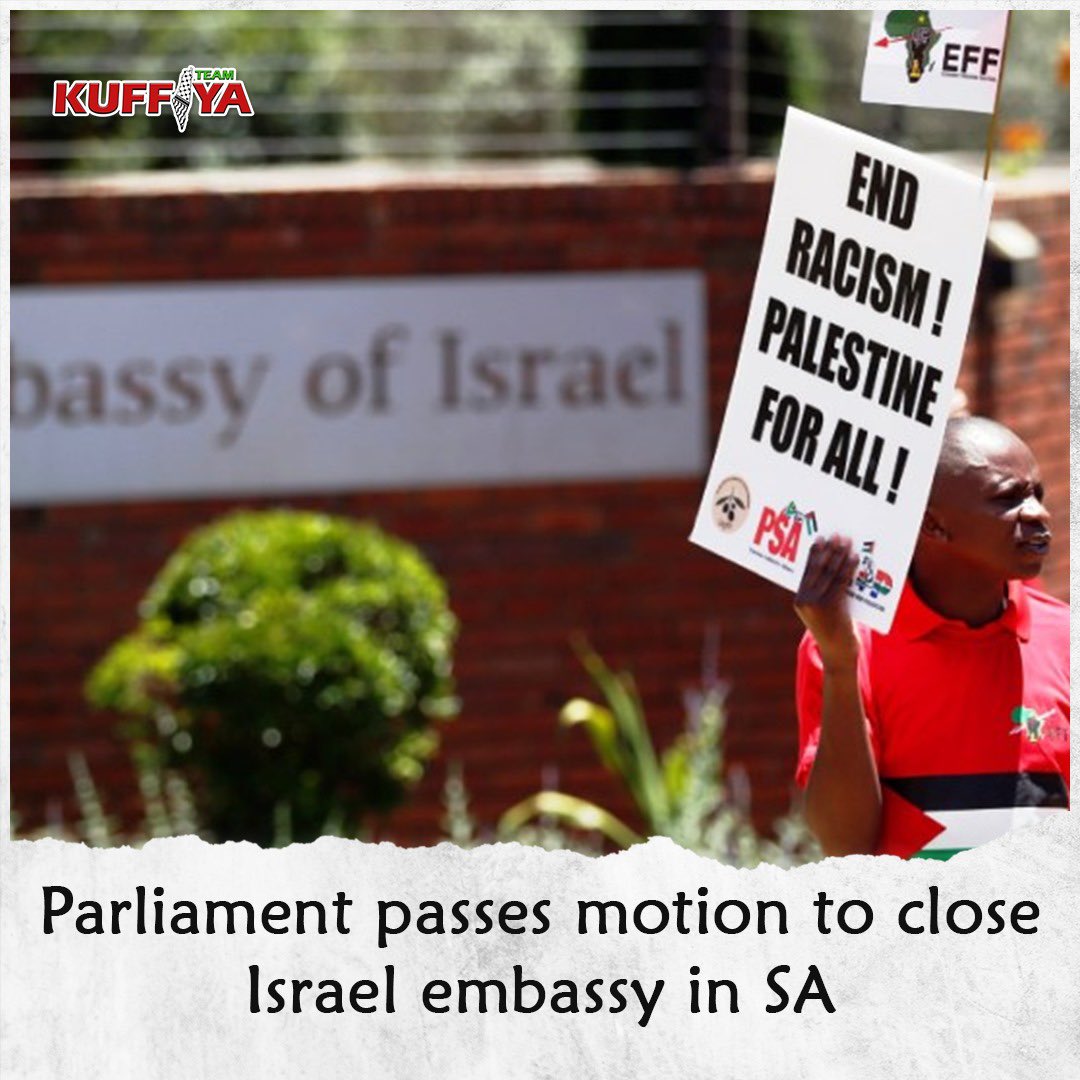 South Africa Parliament Urges Israel Embassy Closure