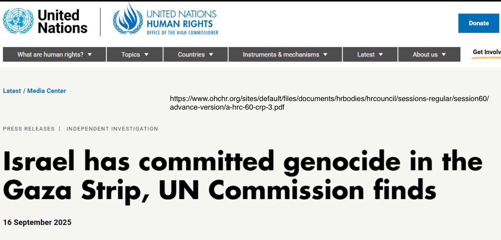 International Bodies Accuse Israel of Genocide and Ethnic Cleansing