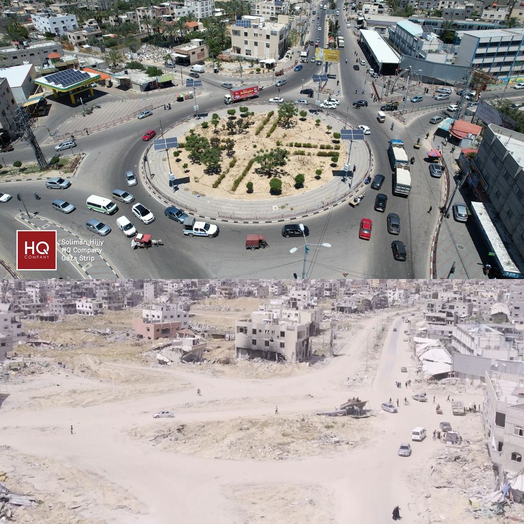 Bani Suhaila Roundabout Transformation Before and After