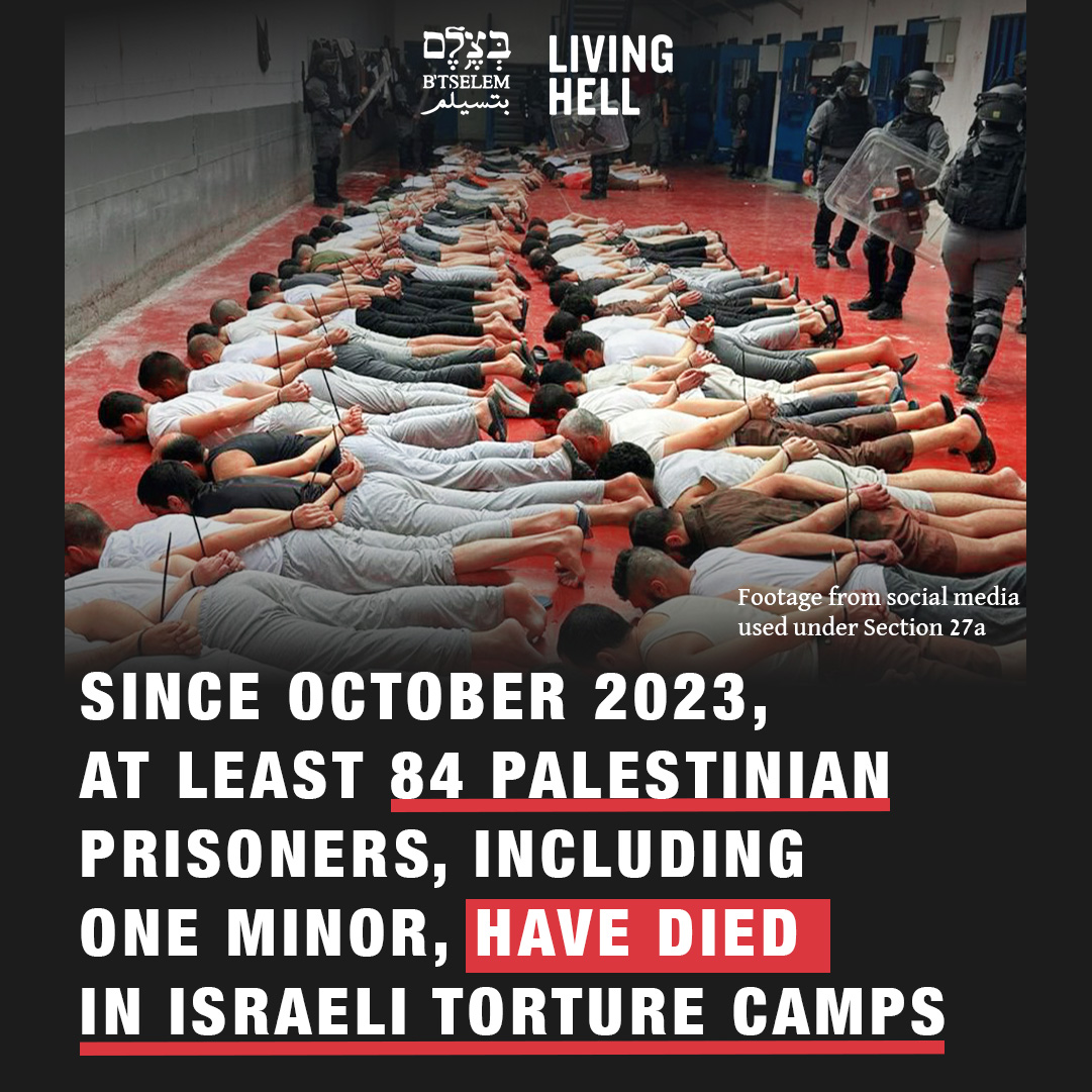 Palestinians Died in Israeli Custody October 2023-December 2025