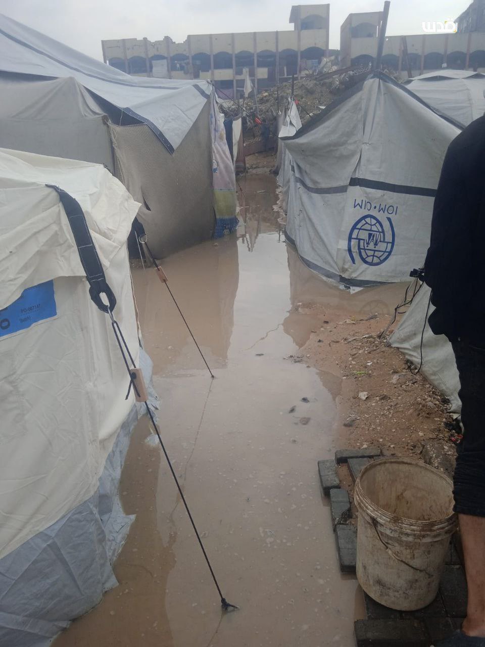 Gaza flooding destroys displaced people’s tents in Sheikh Radwan