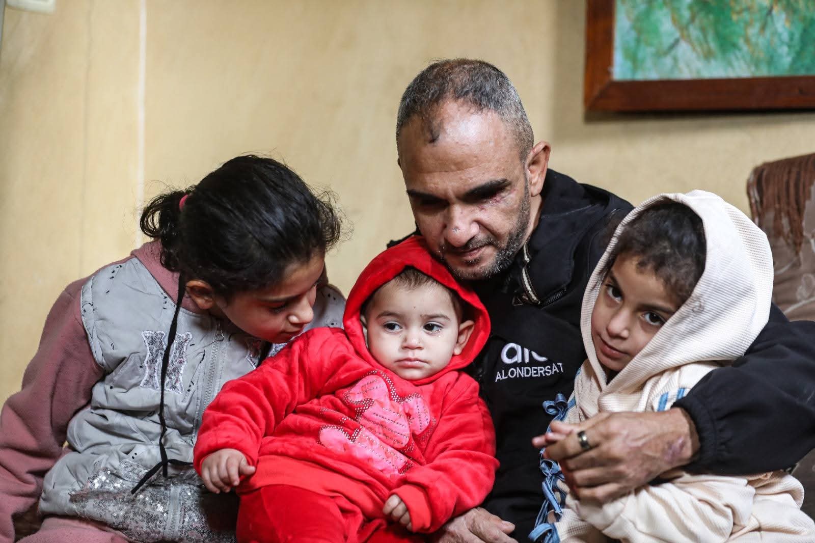 Palestinian Man Loses Sight, Limbs, and Son in Gaza Strike