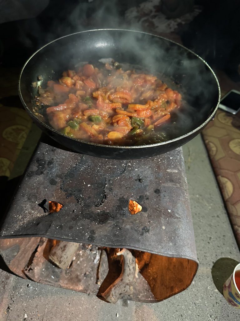 Making Traditional Wood Fire Food in Gaza