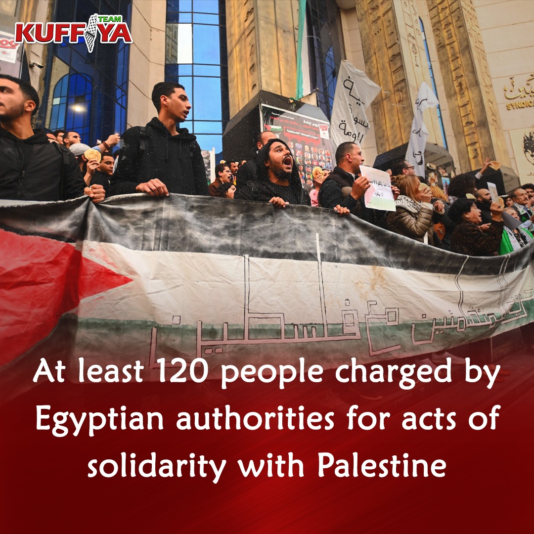 120 Egyptians charged for solidarity with Palestinians since Gaza war