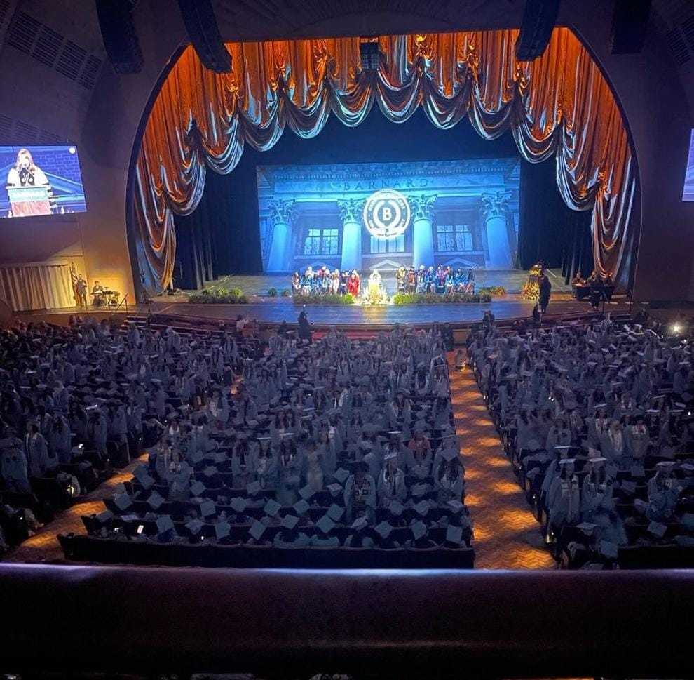 Columbia Students Protest at Graduation Ceremony