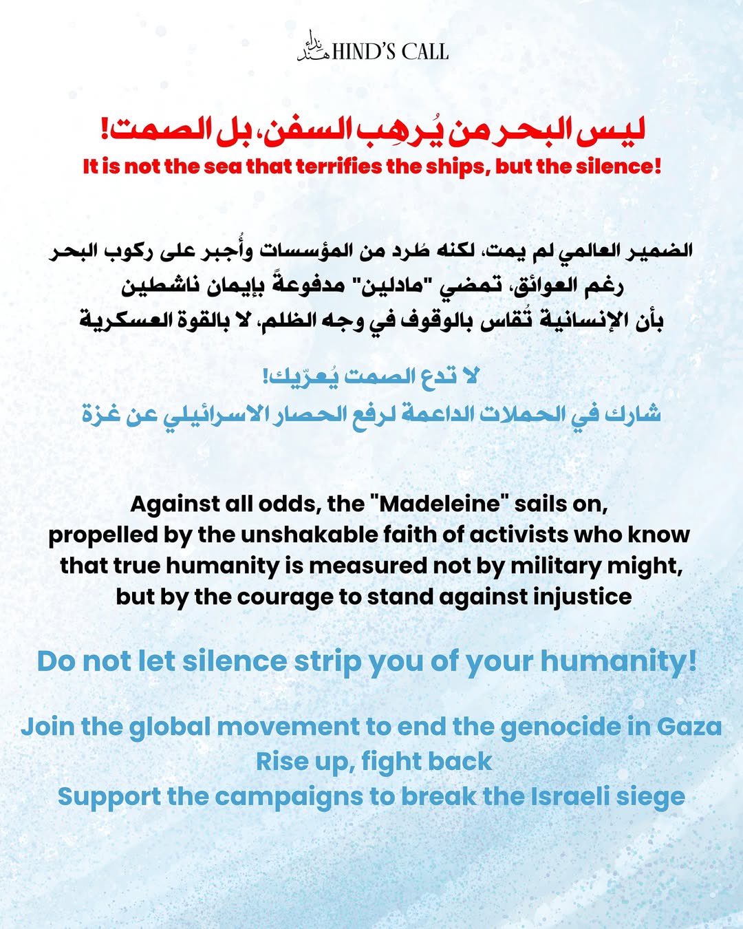 Madeleine Ship as Global Conscience Against Siege