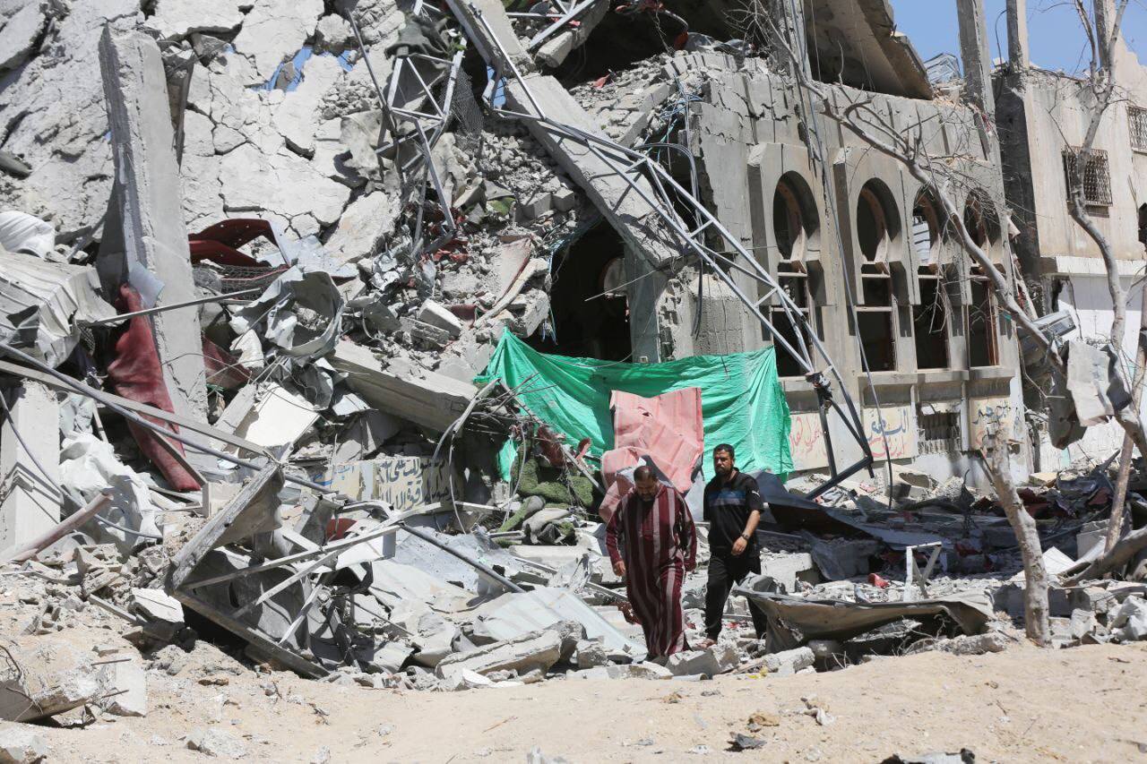 Hassan Al-Banna Mosque Damaged in Nuseirat Refugee Camp