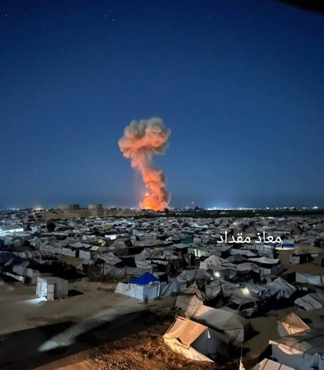 Israel drops bombs on tents of displaced families in Gaza
