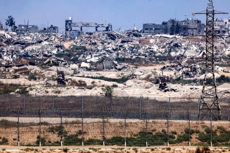 Destruction in Eastern Gaza City After Israeli Occupation Leveled Area