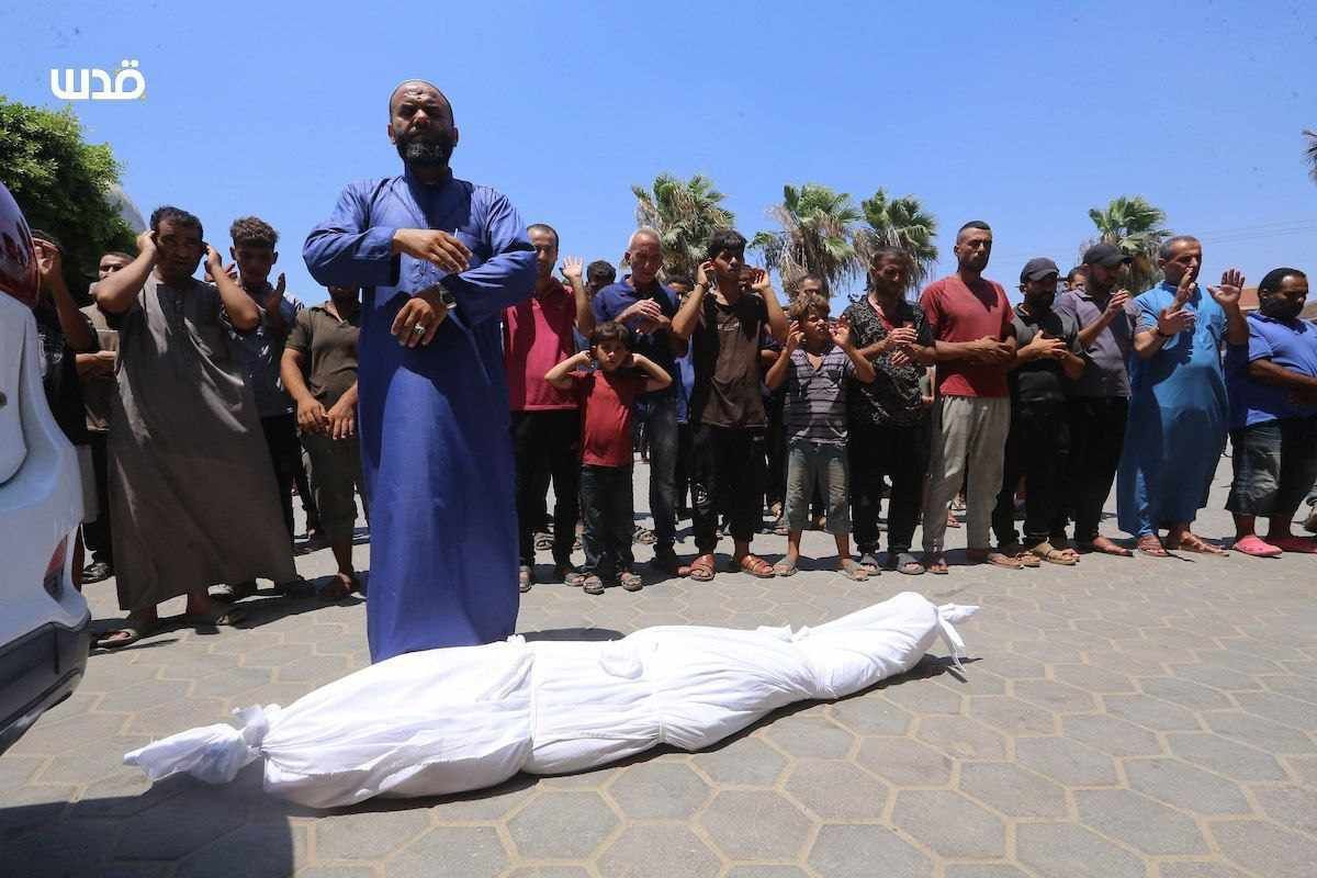 Palestinians Mourn Loved Ones Killed in Central Gaza Strip
