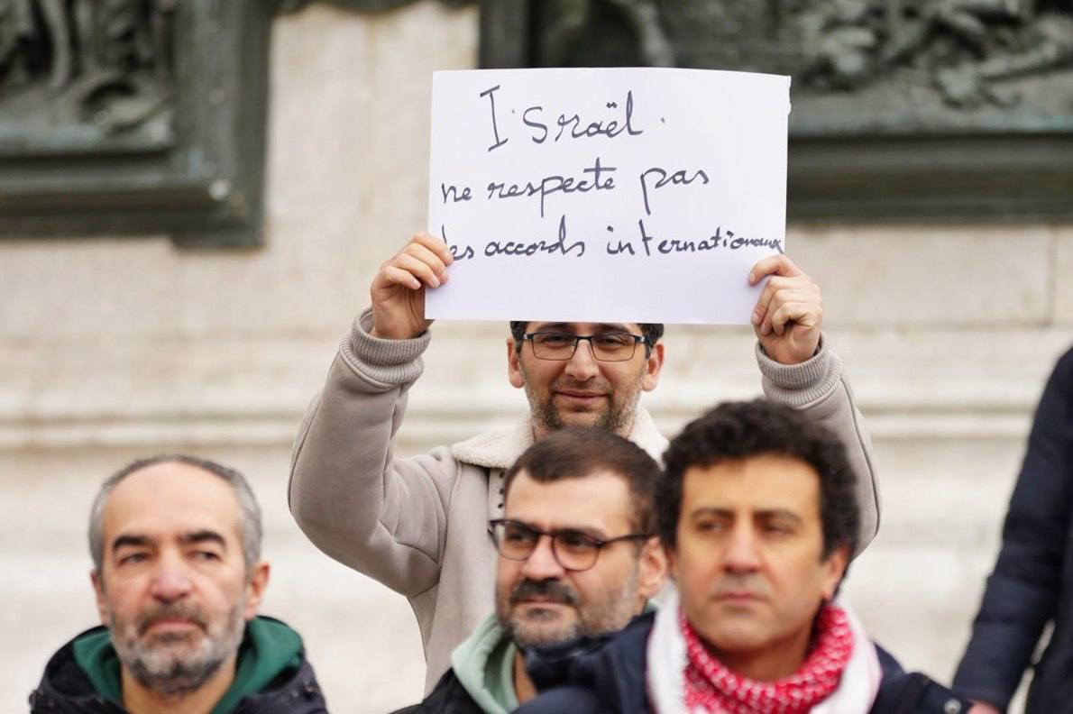Paris Demonstration Against Netanyahu’s Remarks on Syrian Occupation