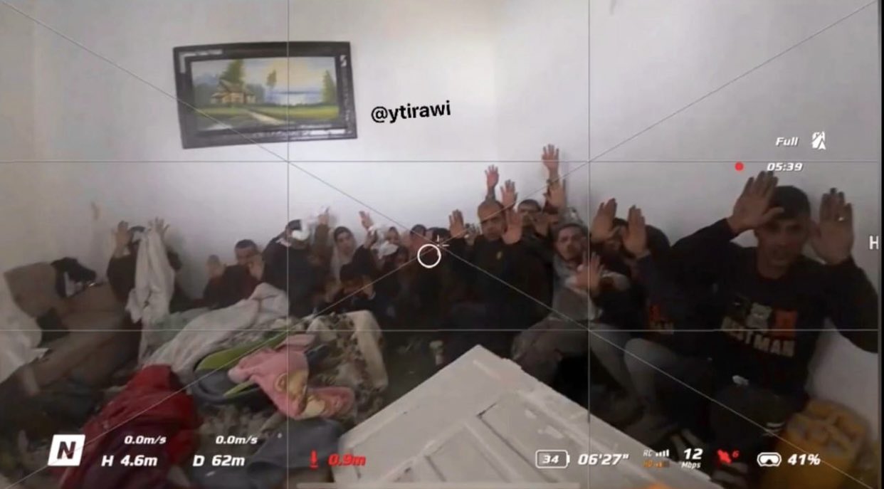 Israeli soldier posts drone video of Palestinian families surrendering in Khan Younis