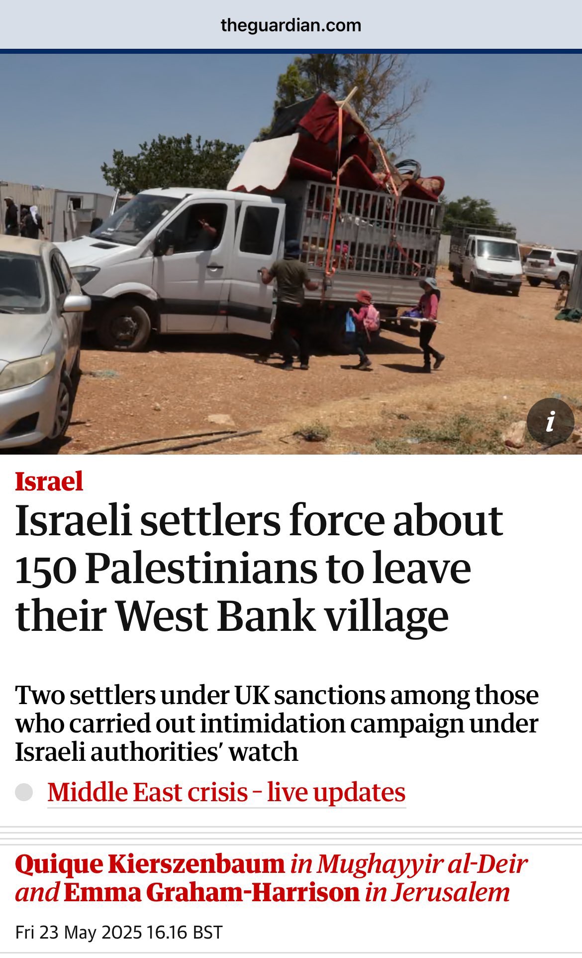 UK Sanctions on Israeli Settlers and Gaza Policy Critique
