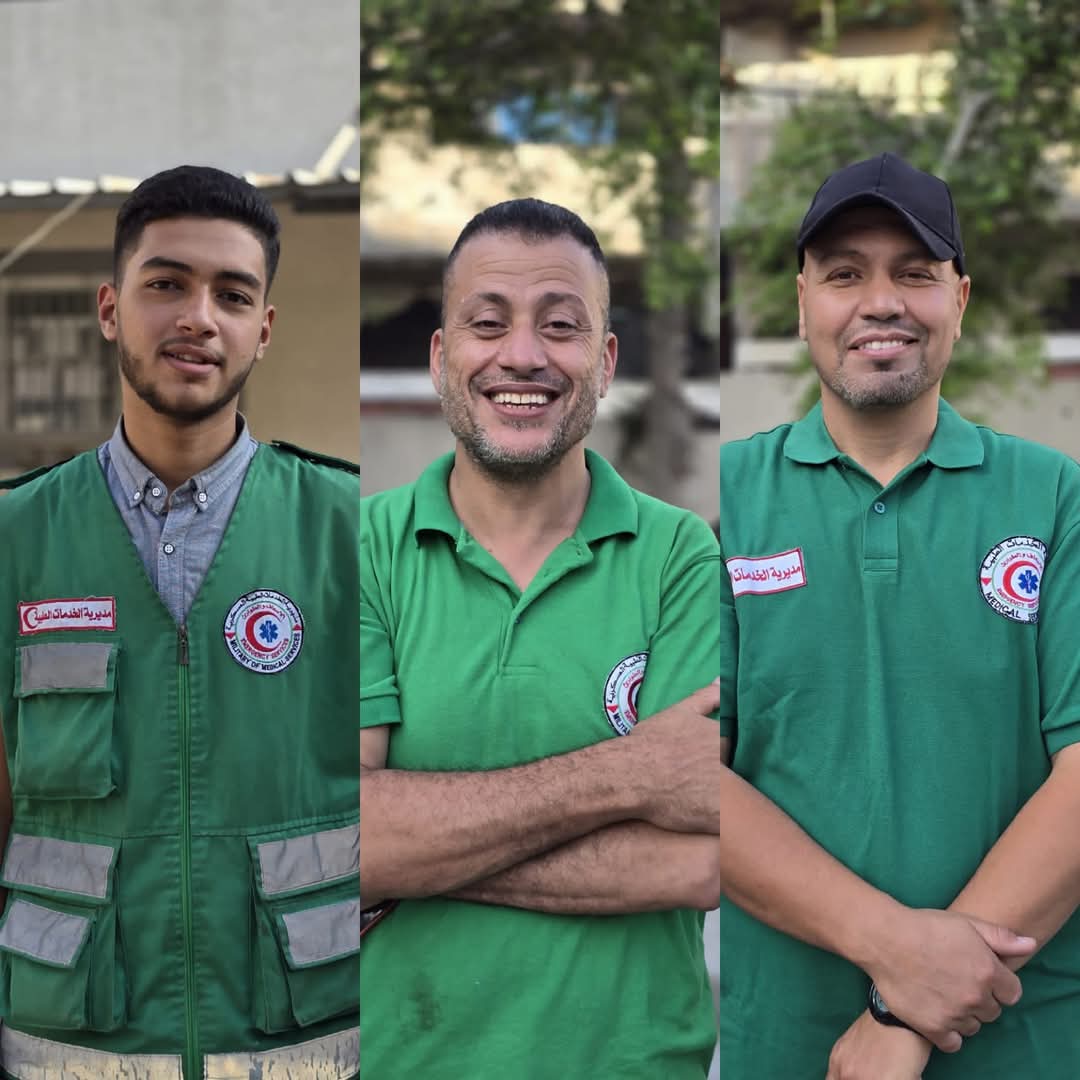 Three paramedics killed in Gaza Strip vehicle attack