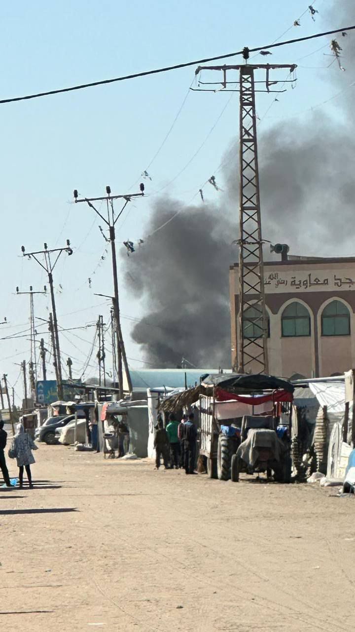 Fires Break Out in Rafah from Israeli Bombing