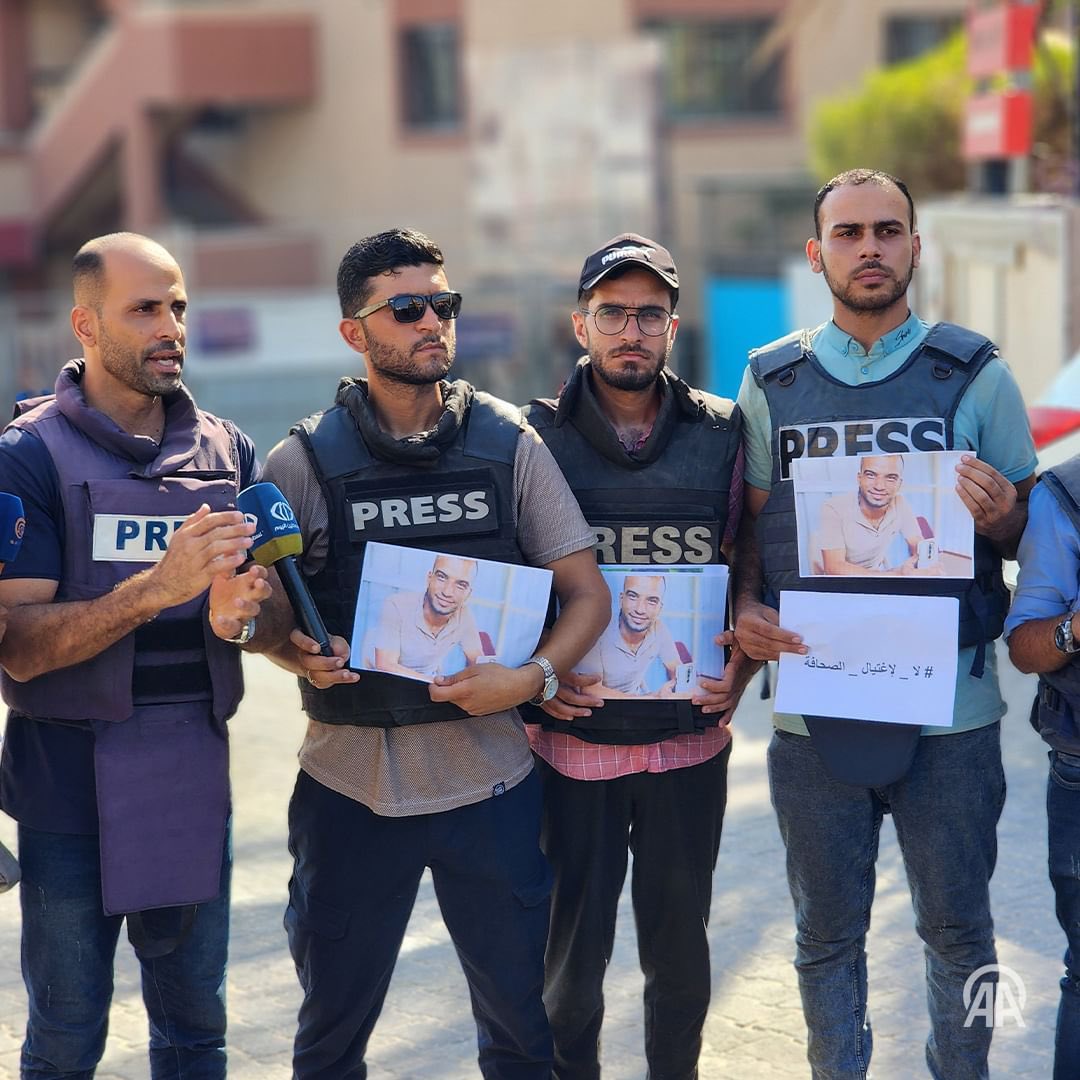 Palestinian Journalists Protest Killing of 170 Colleagues by Israeli Forces