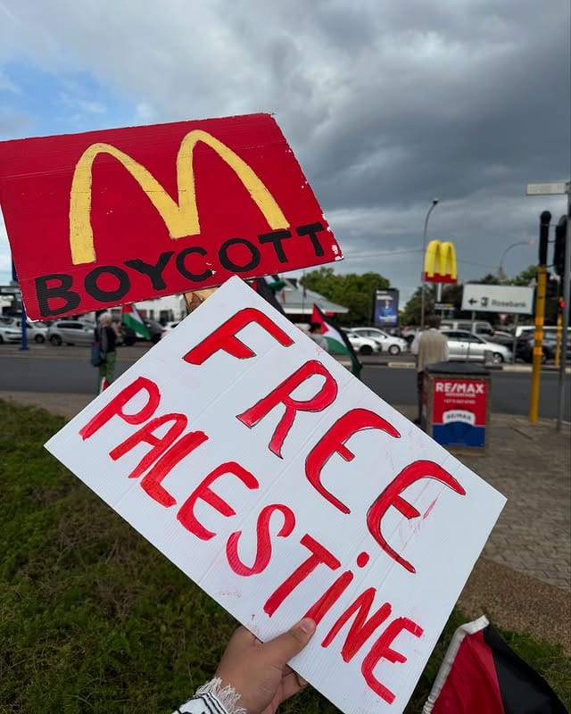 South Africa Palestine Protest Against McDonald’s Coca-Cola