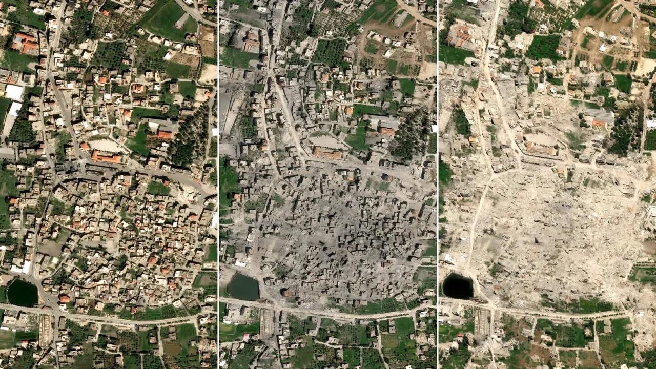 Satellite images show systematic destruction of Bint Jbeil Lebanon