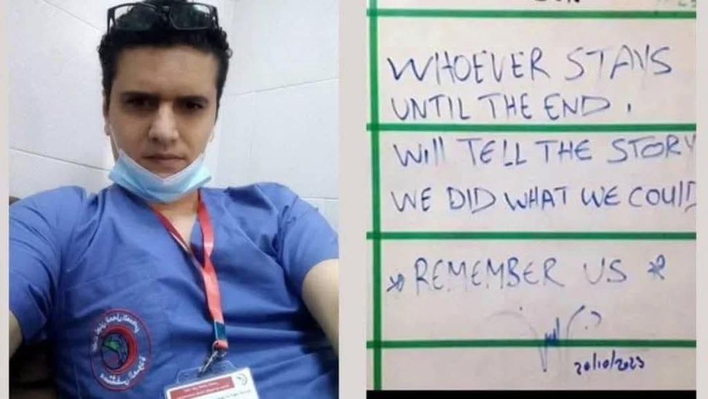 Doctor’s final message before death by Israeli forces