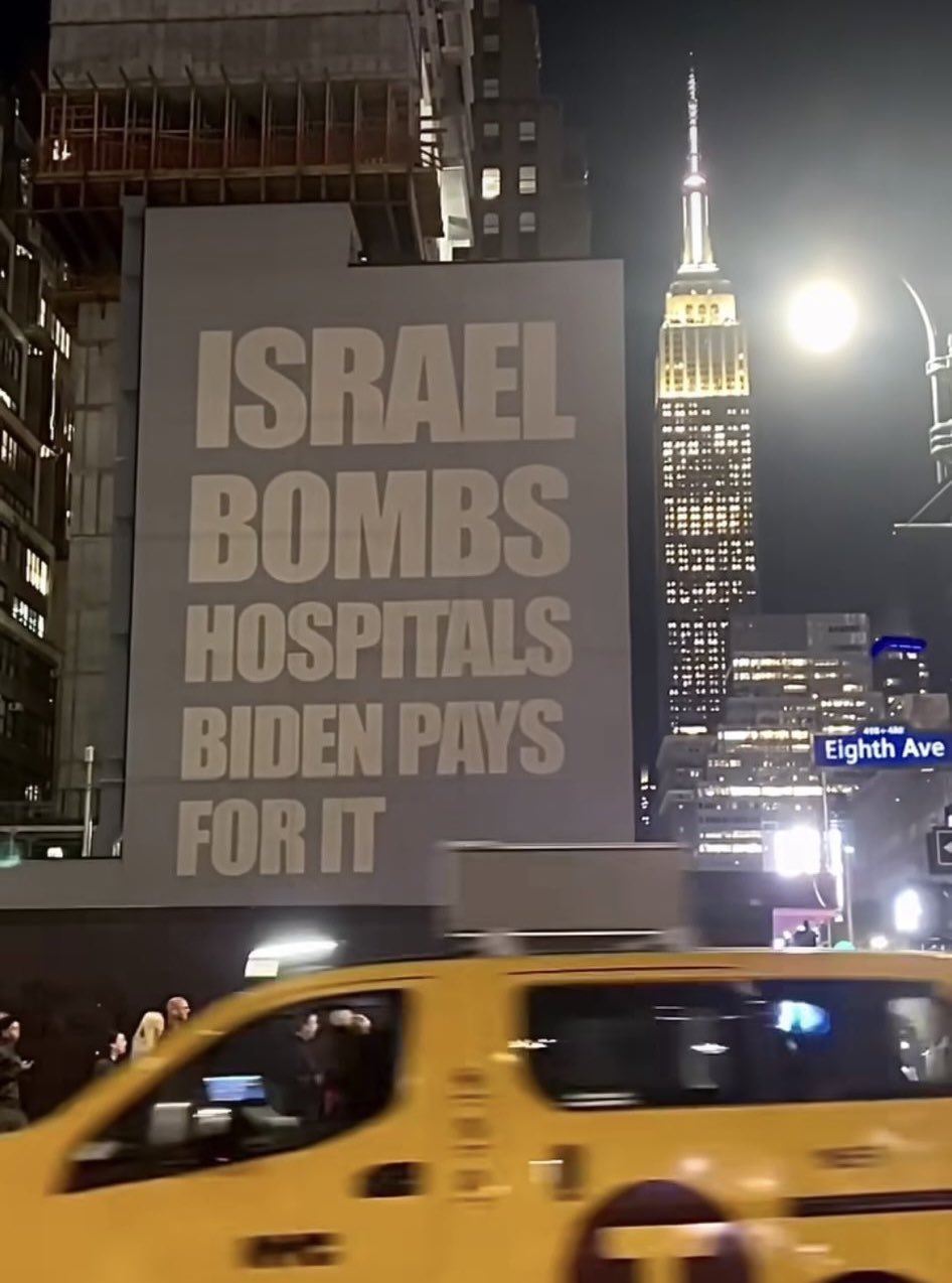 Free Palestine demonstration spotted in New York City