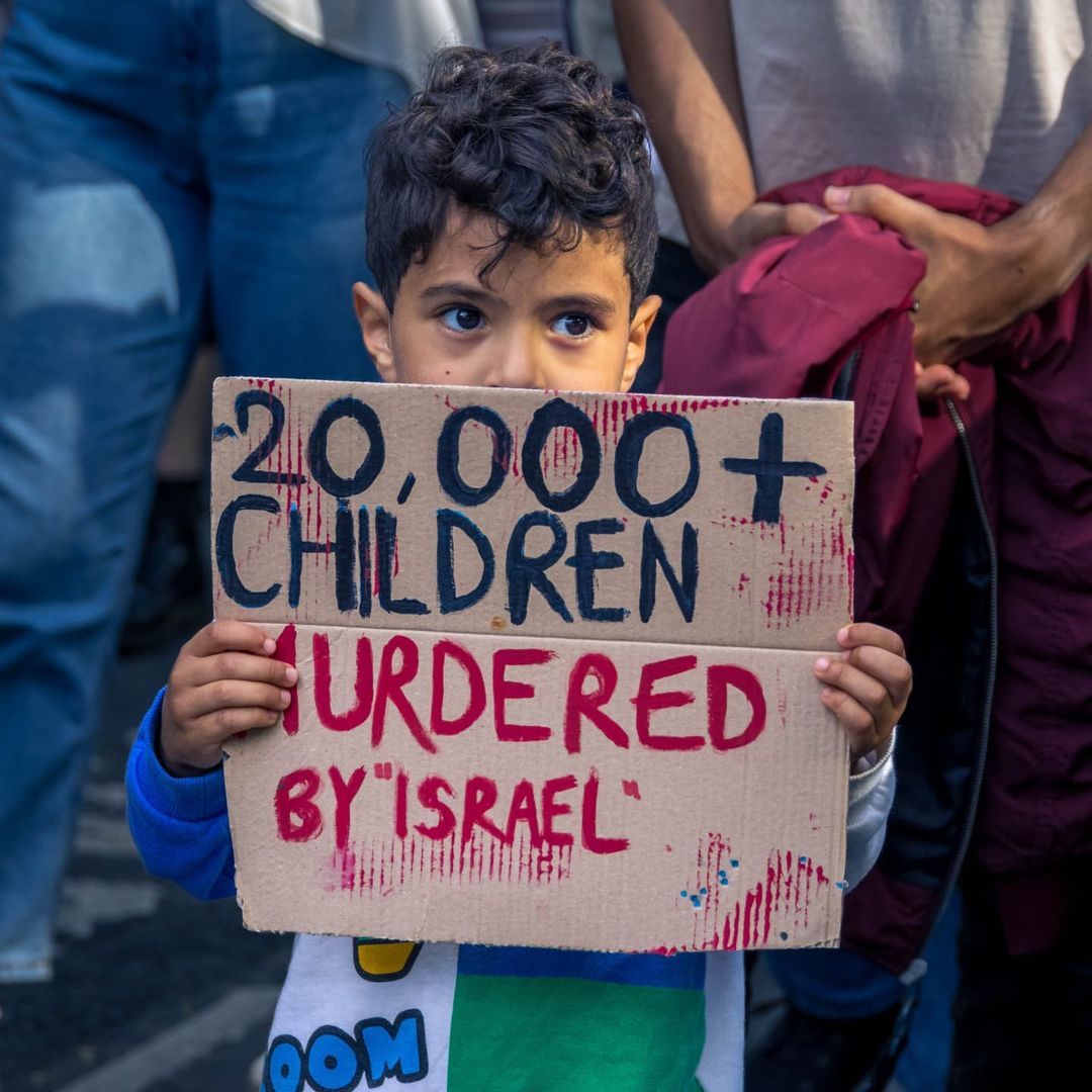 British Child Protests Israeli Military Actions Against Gaza Children