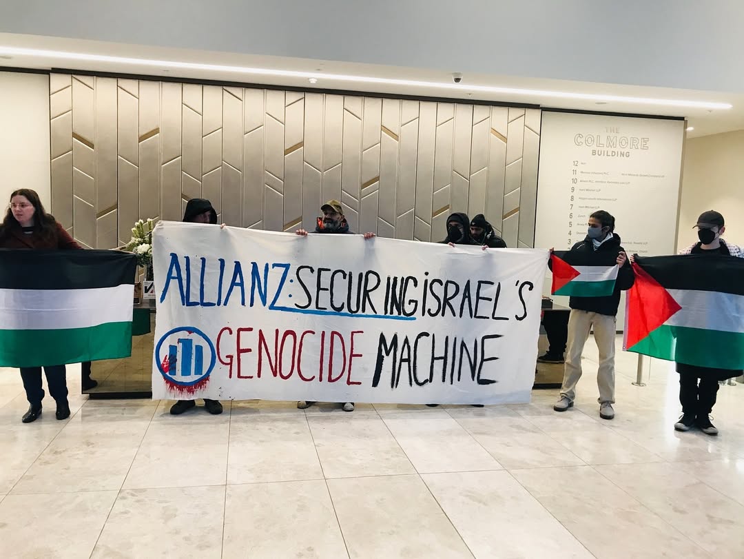 Community protests Allianz Insurance over Elbit Systems ties