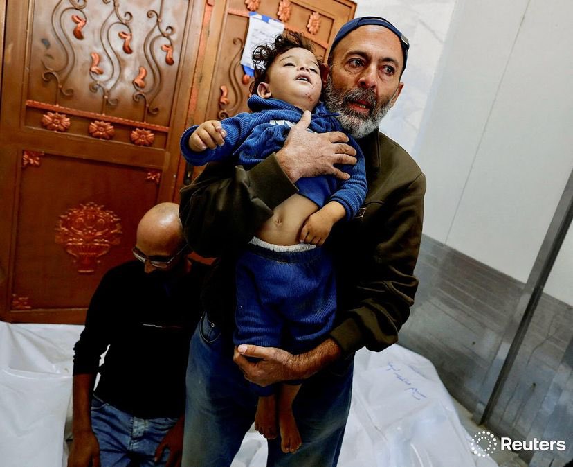 Mourner grieves Palestinian children killed in Israeli strikes Gaza