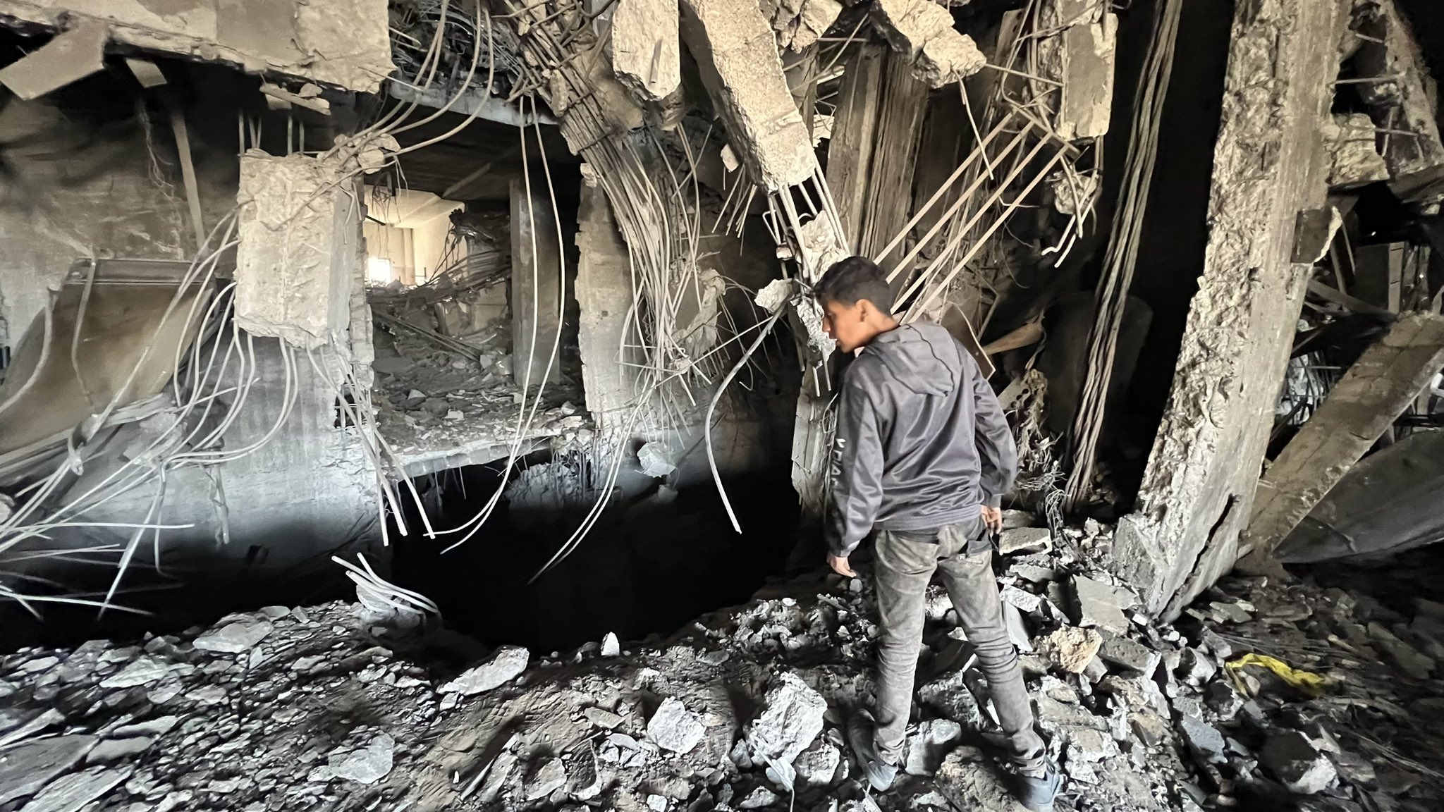 Boy Searches for Grandmother Lost at Al Shifa Hospital