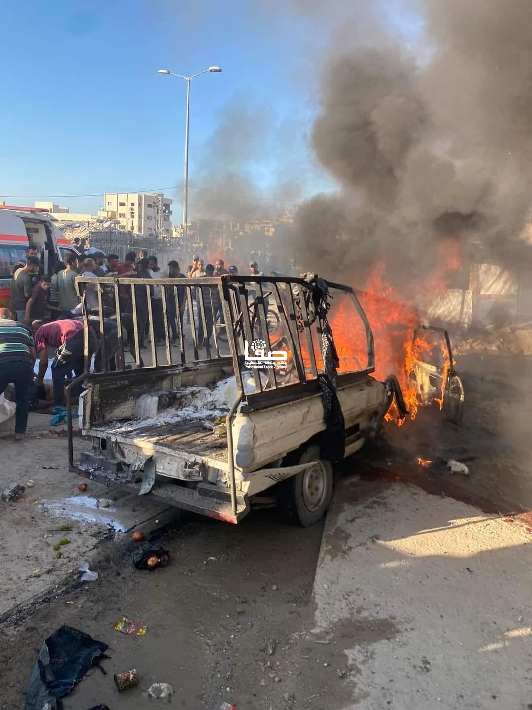 Six killed in Israeli bombing of pickup in Gaza