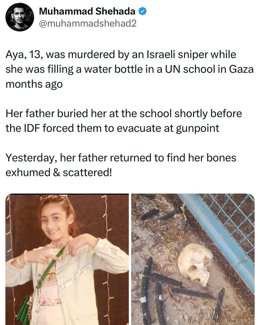 Israeli sniper kills 13-year-old girl at UN school Gaza