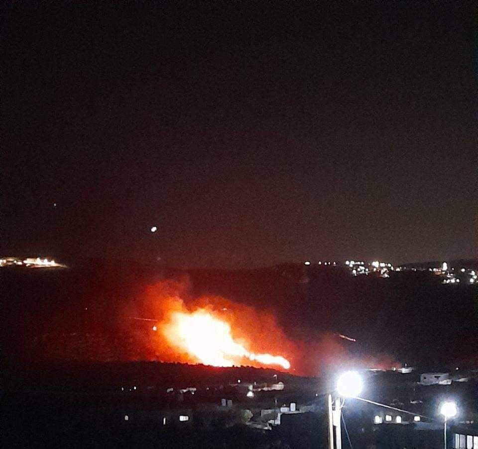 Israeli settlers burn Palestinian farmland near Nablus
