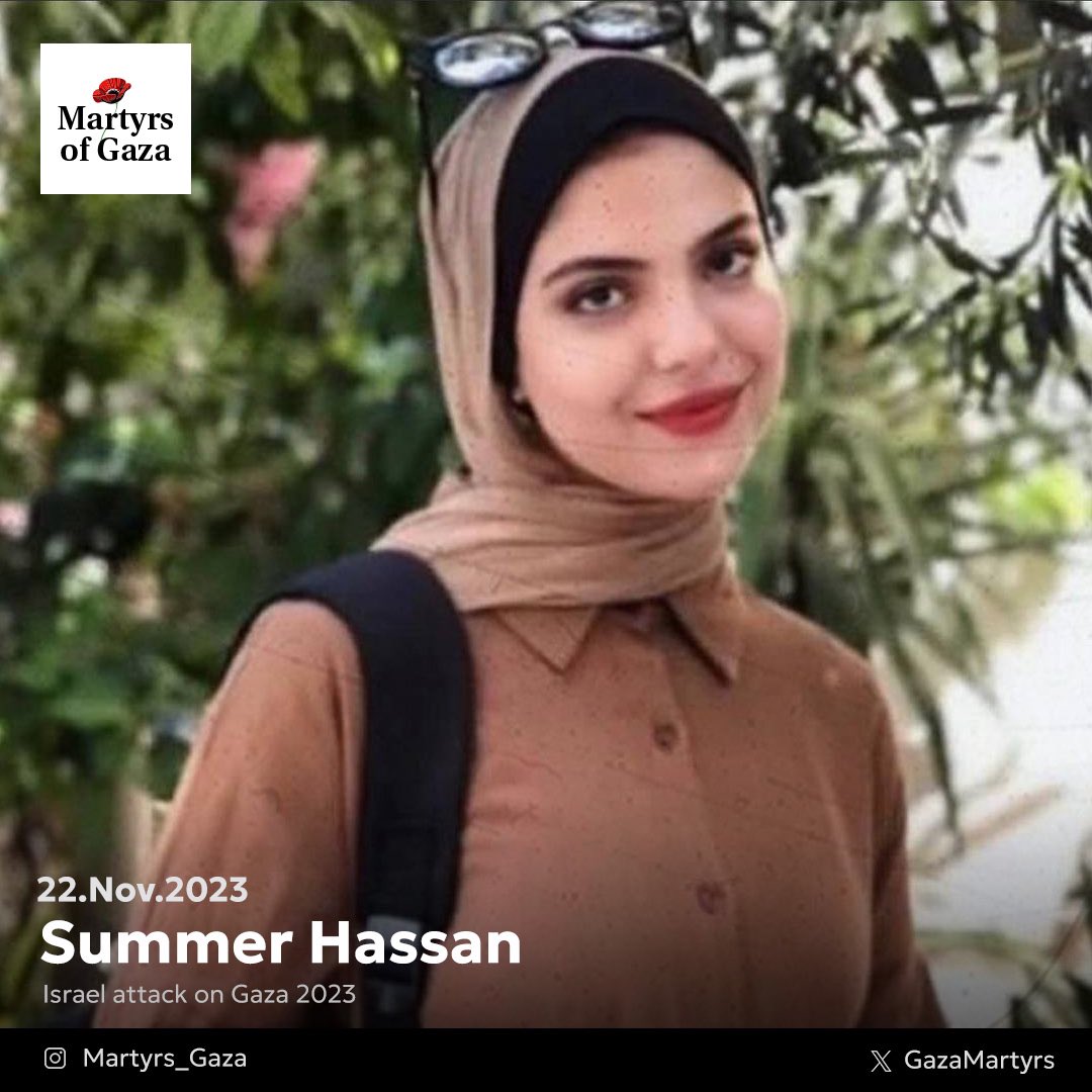 Remembering Summer Hassan, 17, Gaza martyr’s message on life