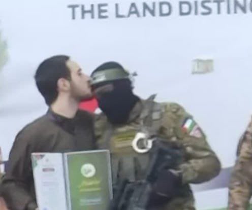 Released Israeli Soldier Greeting Hamas Fighters in Gaza