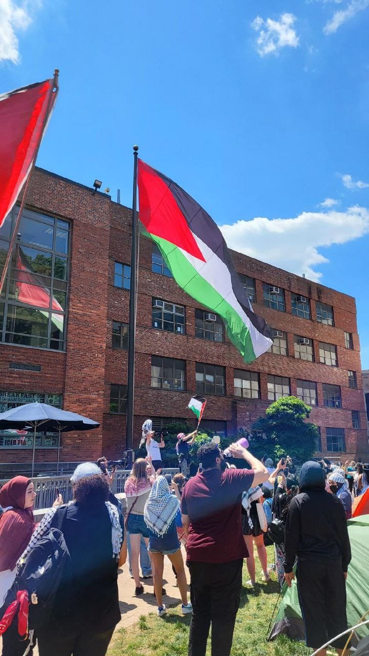 GWU Students Raise Palestinian Flag, Demand Divestment