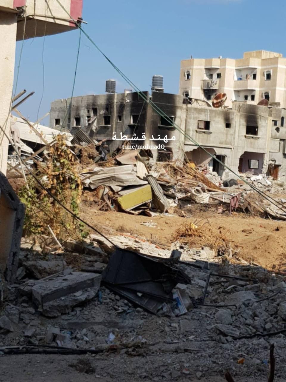 Destruction of Qeshta Towers in Rafah After IOF Attack