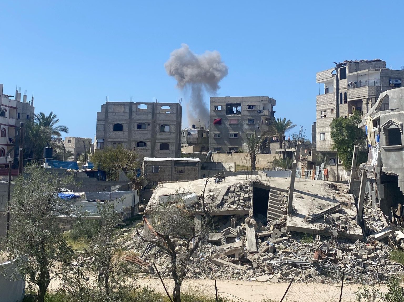 Israeli bombing reported in Gaza City