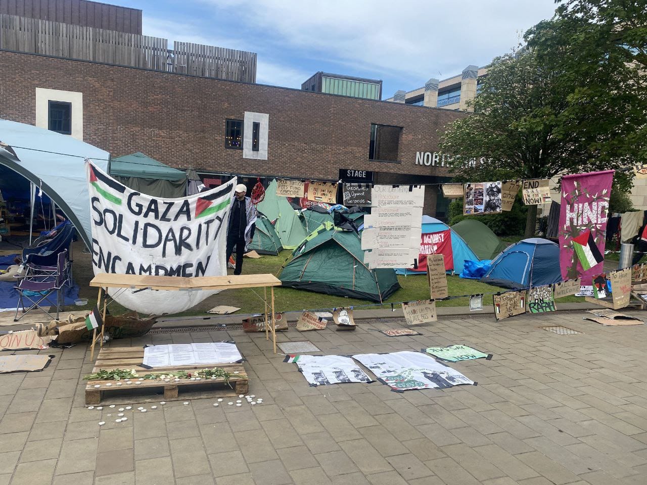 Newcastle University Students Establish Pro-Palestine Encampment