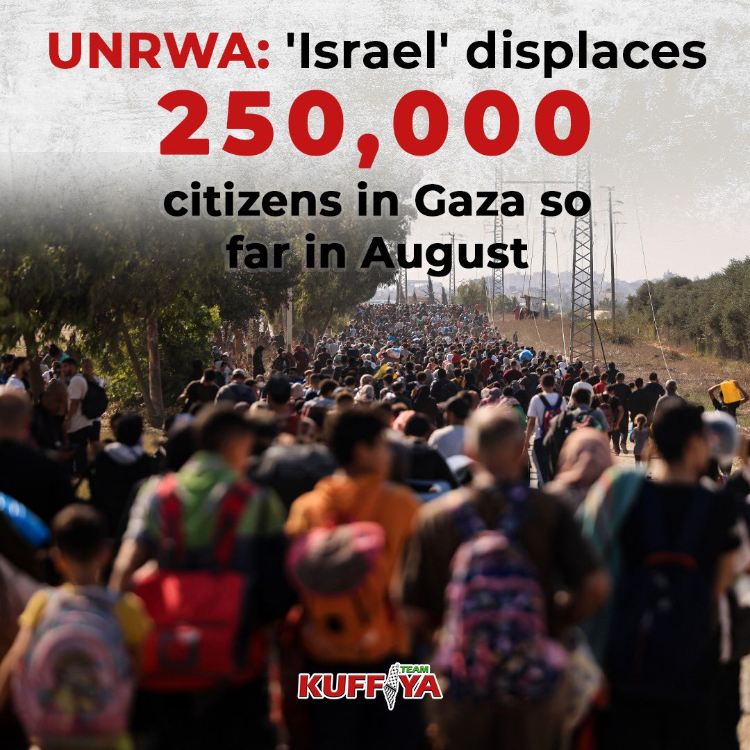 Israeli evacuation orders affect 250,000 Palestinians in Gaza August