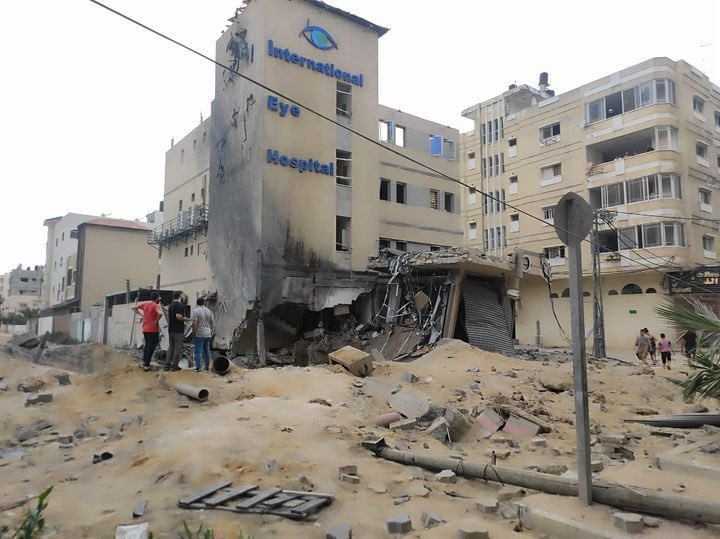 Israeli bombing targets International Eye Hospital Gaza